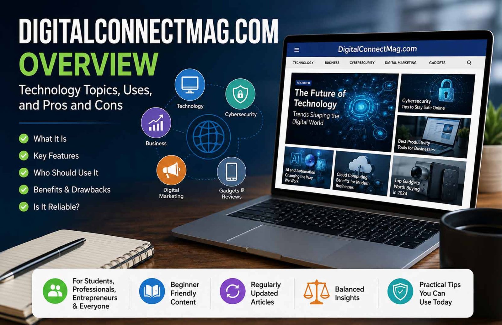 DigitalConnectMag.com Overview: Technology Topics, Uses, and Pros and Cons