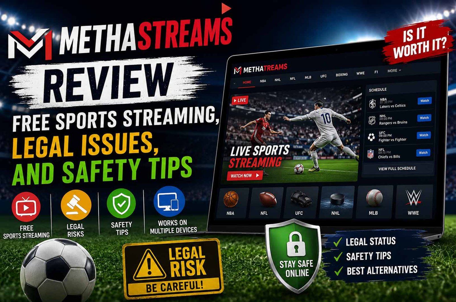 Methatreams Review: Free Sports Streaming, Legal Issues, and Safety Tips