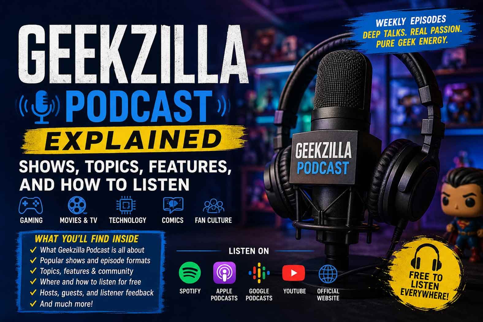Geekzilla Podcast Explained: Shows, Topics, Features, and How to Listen