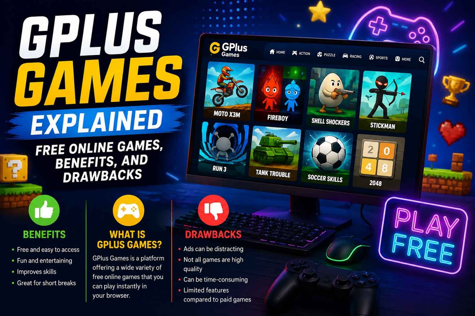 GPlus Games Explained: Free Online Games, Benefits, and Drawbacks