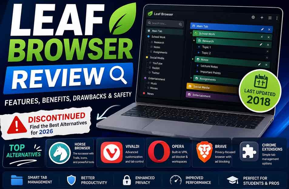 Leaf Browser Review: Features, Benefits, Drawbacks, and Safety